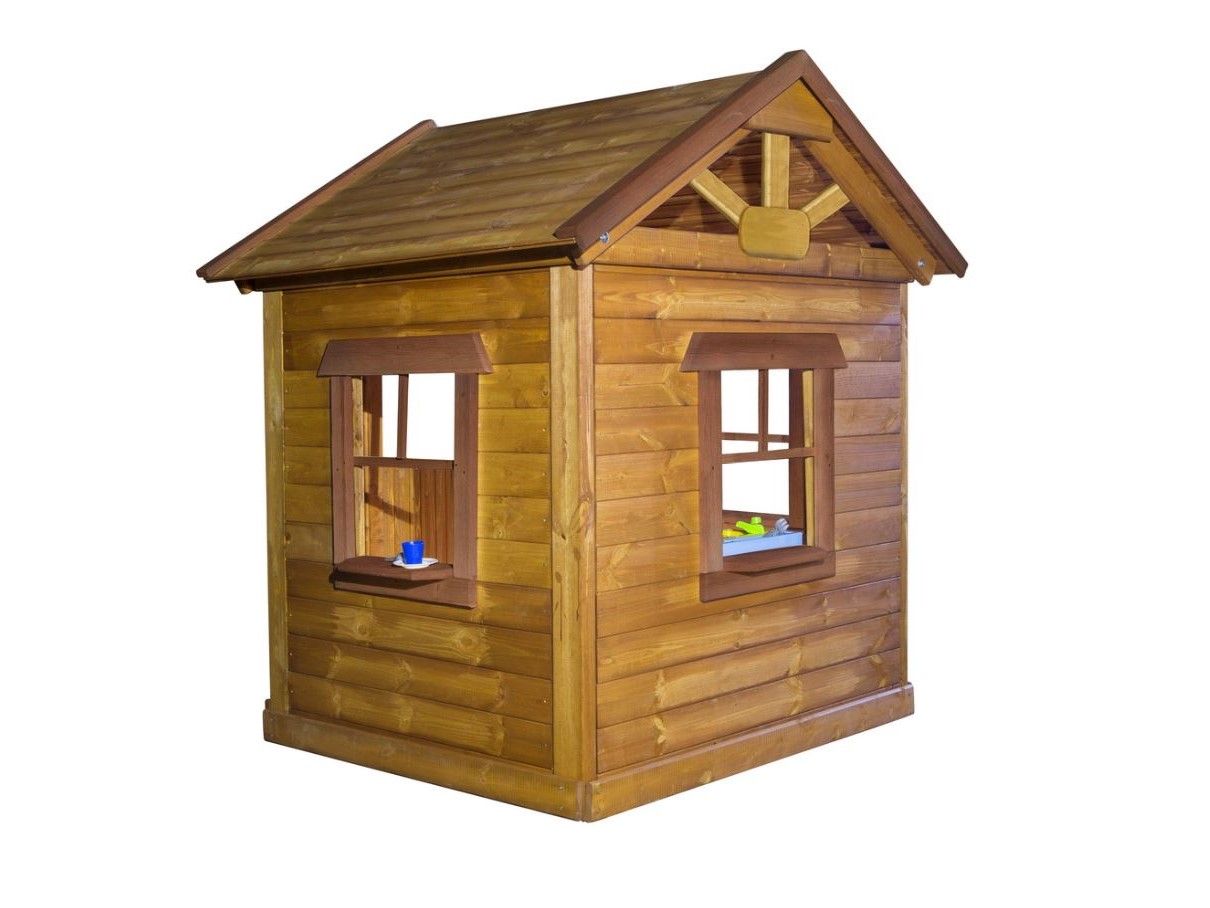 Детский домик из дерева Babygarden BG-PKG-CH01 вид сбоку 2 