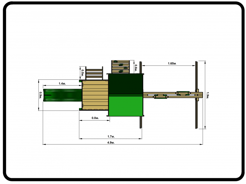 размеры площадки Babygarden BG-05 вариант 1