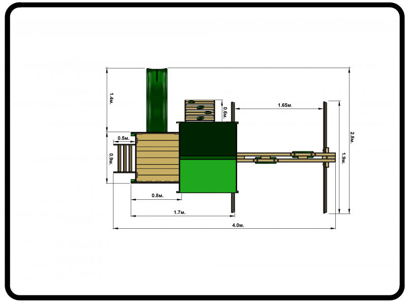 размеры площадки Babygarden BG-05 вариант 2