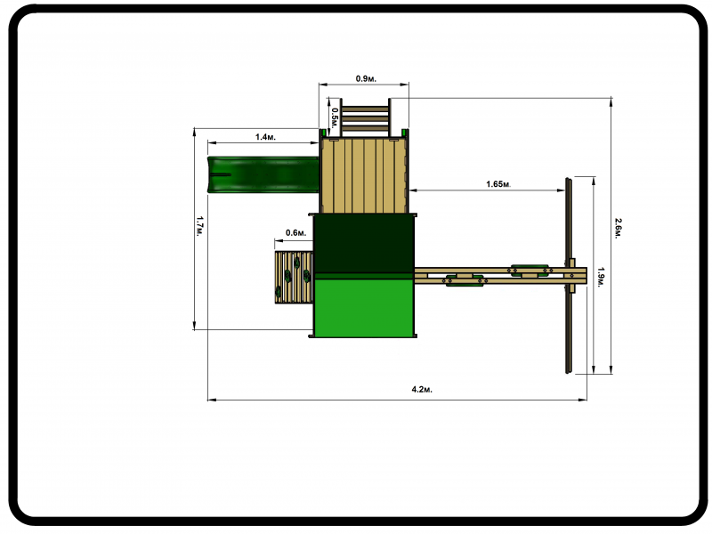размеры площадки Babygarden BG-05 вариант 3