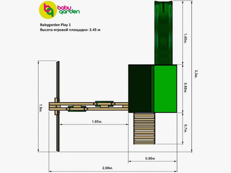 размеры площадки Babygarden BG-01